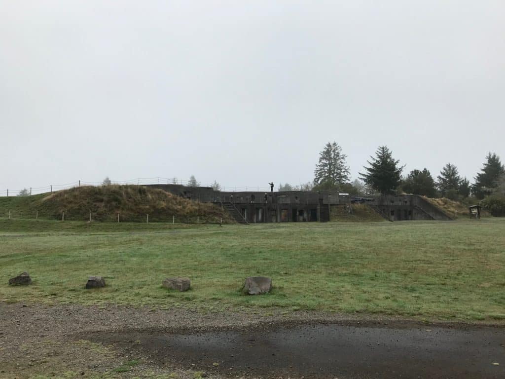 Military building at Fort Stevens State Park in Warrenton, Oregon. This park has lots to offer when visiting Astoria, Oregon with kids.