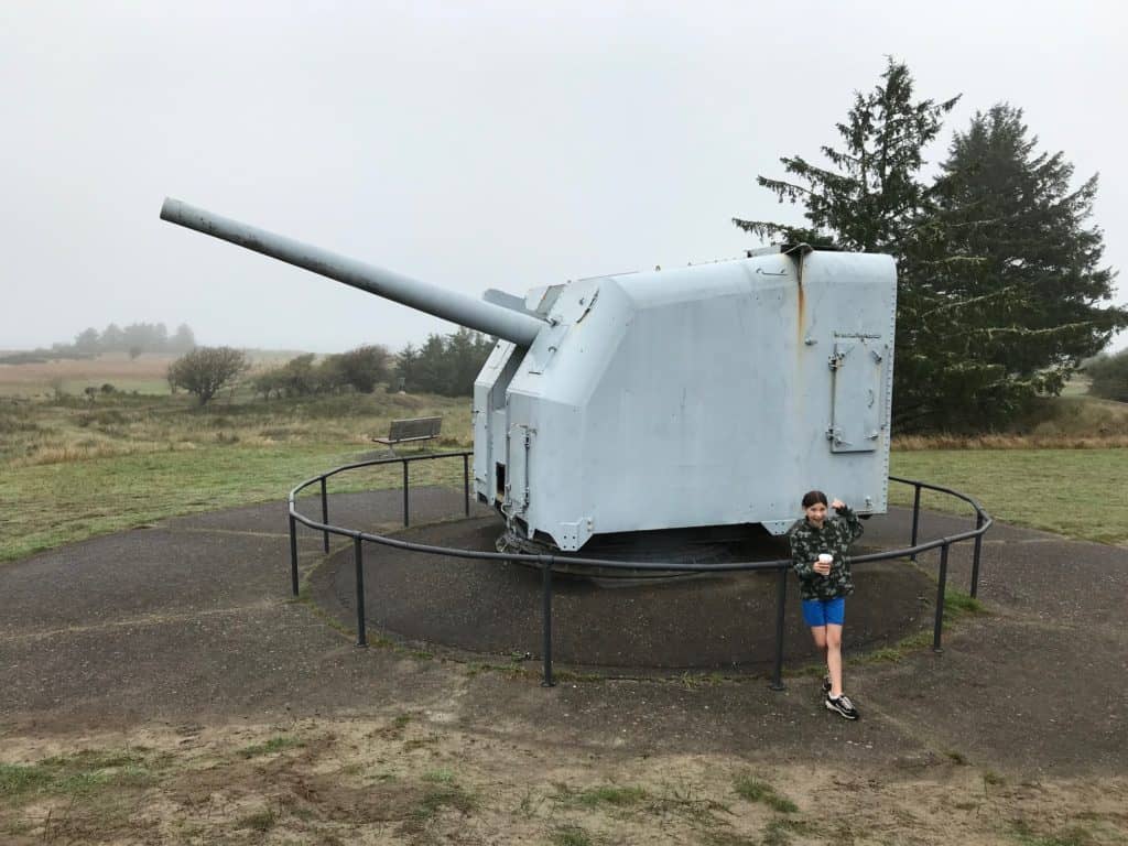 Anti-aircraft gun at Fort Stevens.
