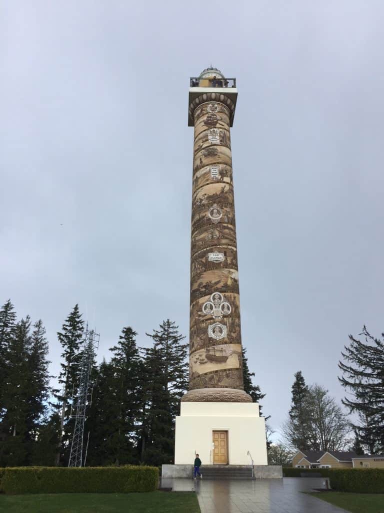 The Astoria Column is a highlight of any visit to Astoria, Oregon with kids.