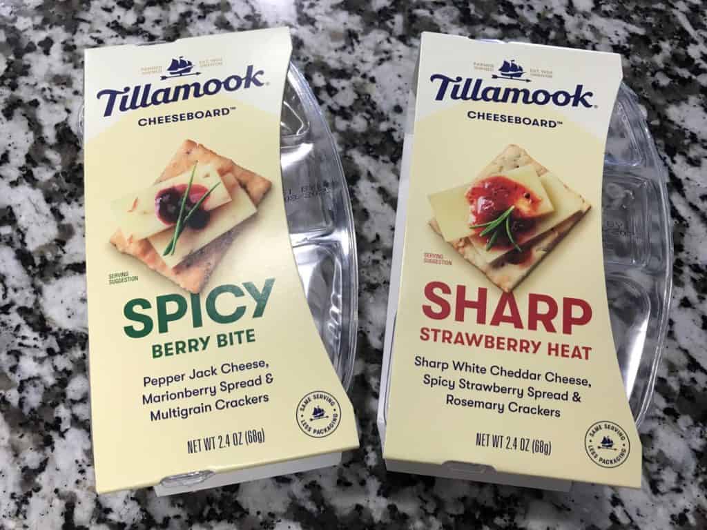 Tillamook snacks. These packs are  road trip lunch ideas by themselves.