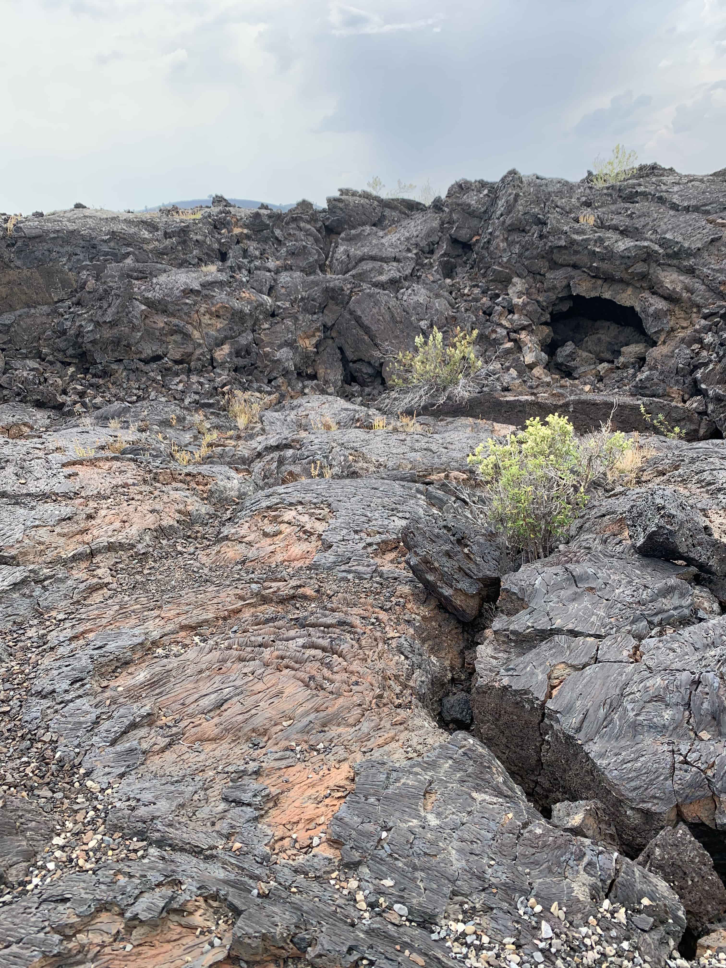 Lava flow. craters of the moon Idaho with kids