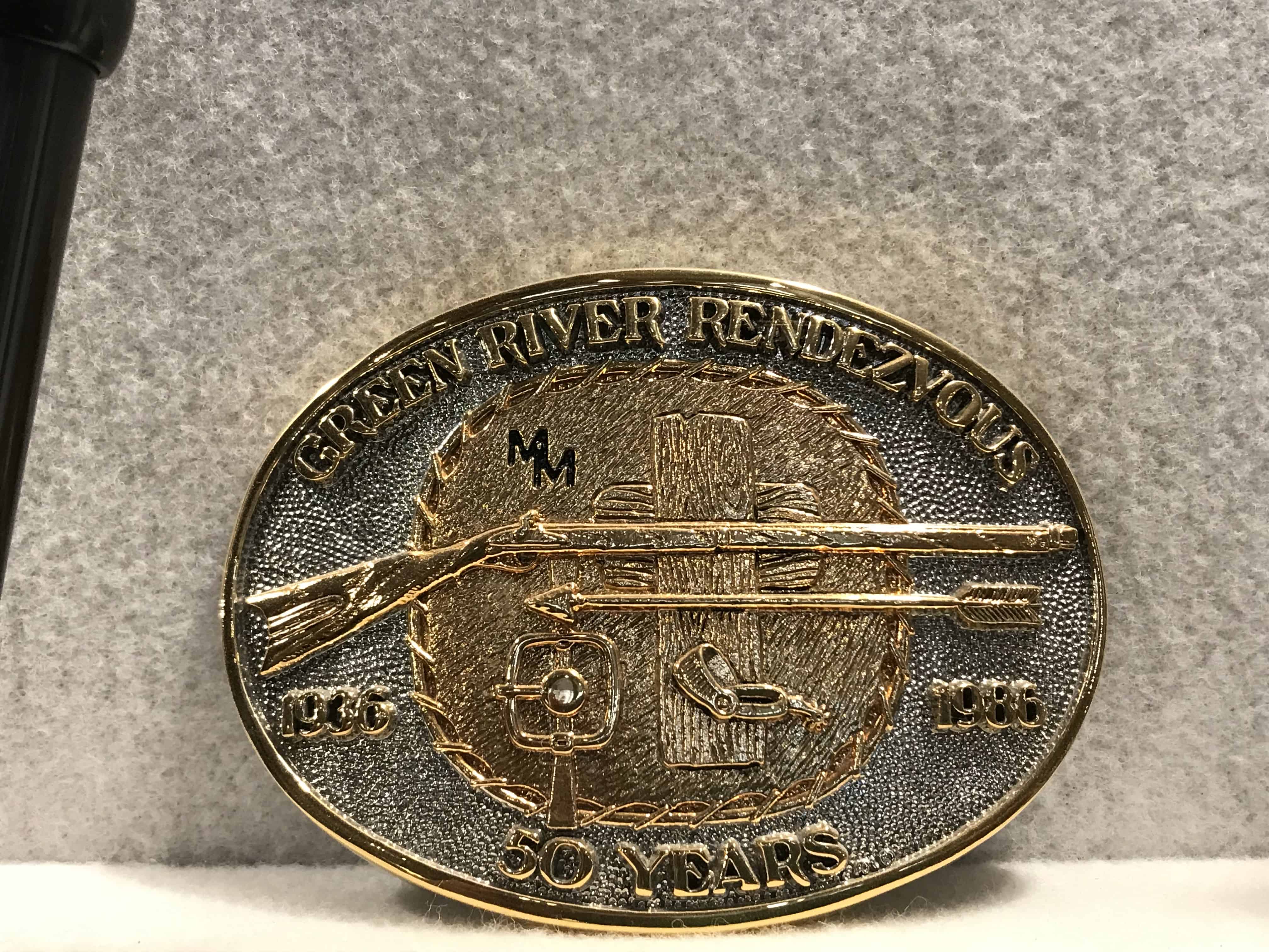 Commemorative belt buckle from the Green River Rendezvous