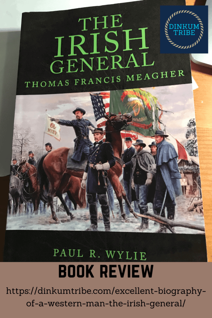 pinnable image of the Irish general book with Dinkum Tribe logo and URL. Text says book review