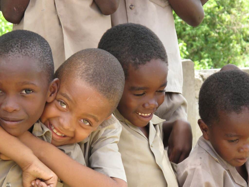 Jamaican schoolboys in uniform.