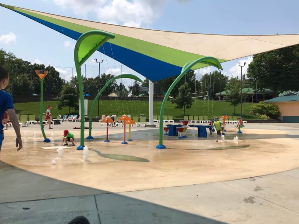 Splash pad area at Oceans of Fun.