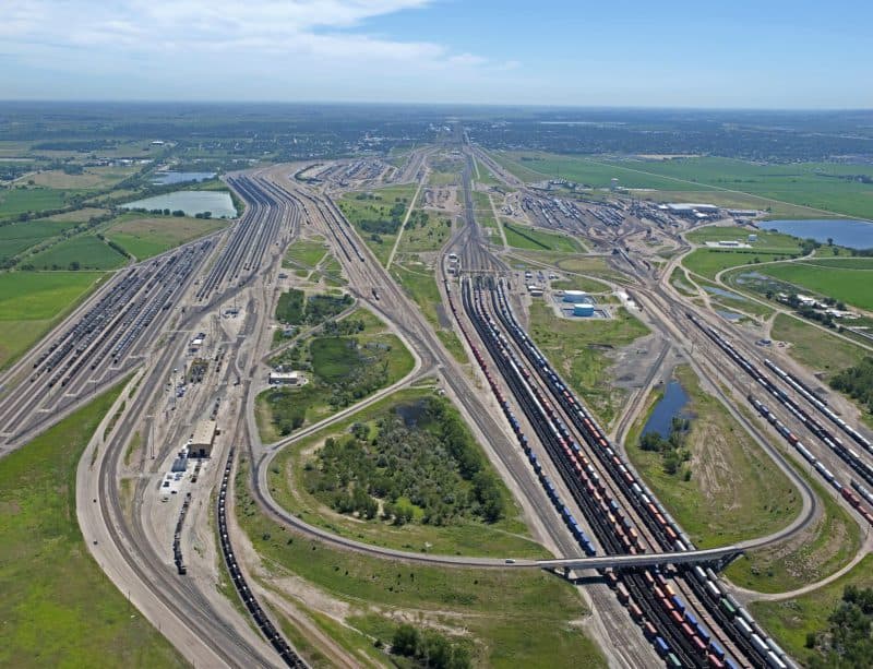 Just one part of Union Pacific's enormous Bailey Yard North Platte, NE. Image courtesy of Golden Spike Tower. 