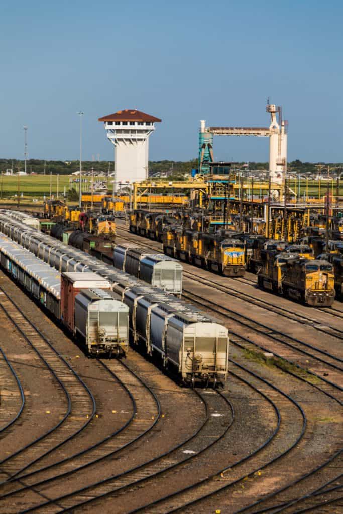 The Golden Spike Tower gives an up-close view into the world's largest railroad classification yard. Image courtesy of Golden Spike Tower.