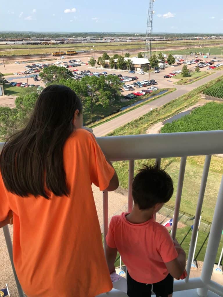 It's a long way down, so keep a good eye on those kiddos. Bailey Yard observation tower.