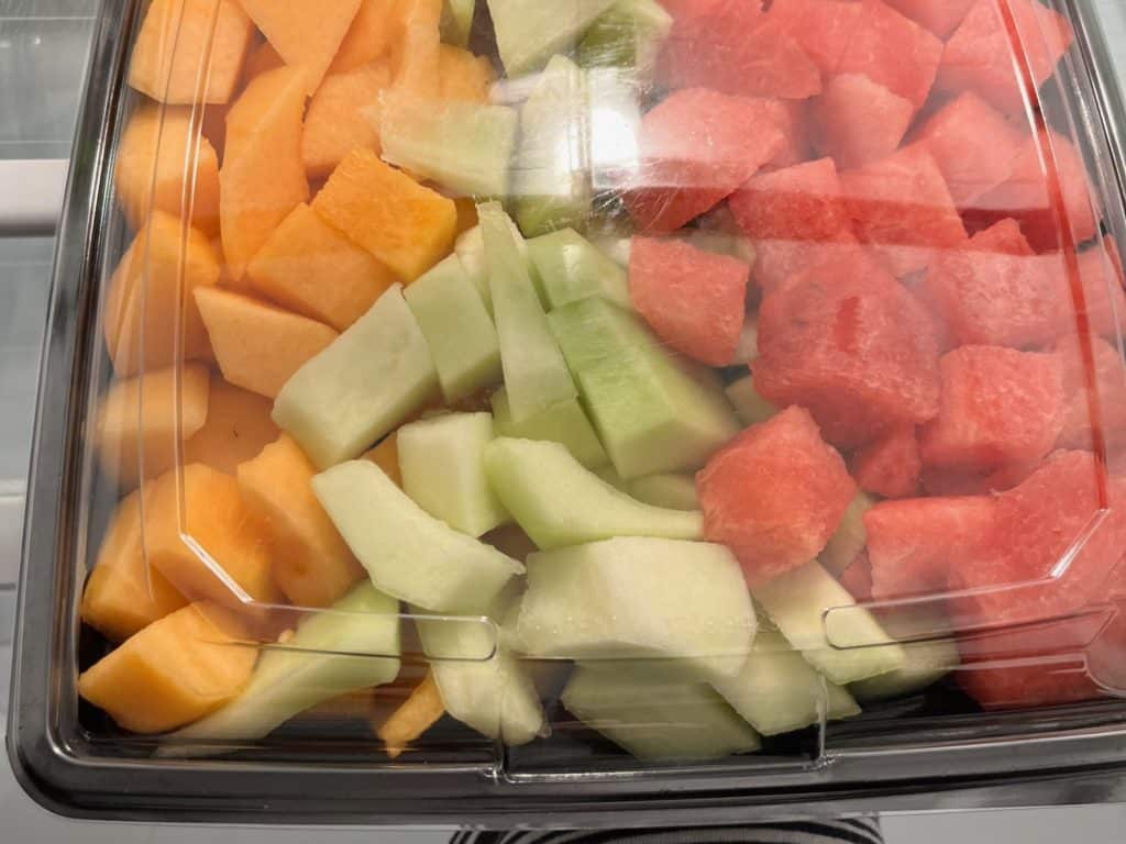 Cut up fruit platter. This is a great idea to save time and money. road trip lunch ideas