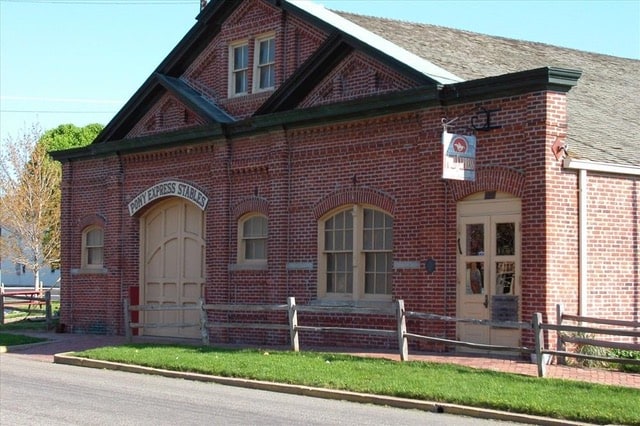 The National Pony Express Museum is located inside the historic brick building that served as the stables for the Pony Express. 