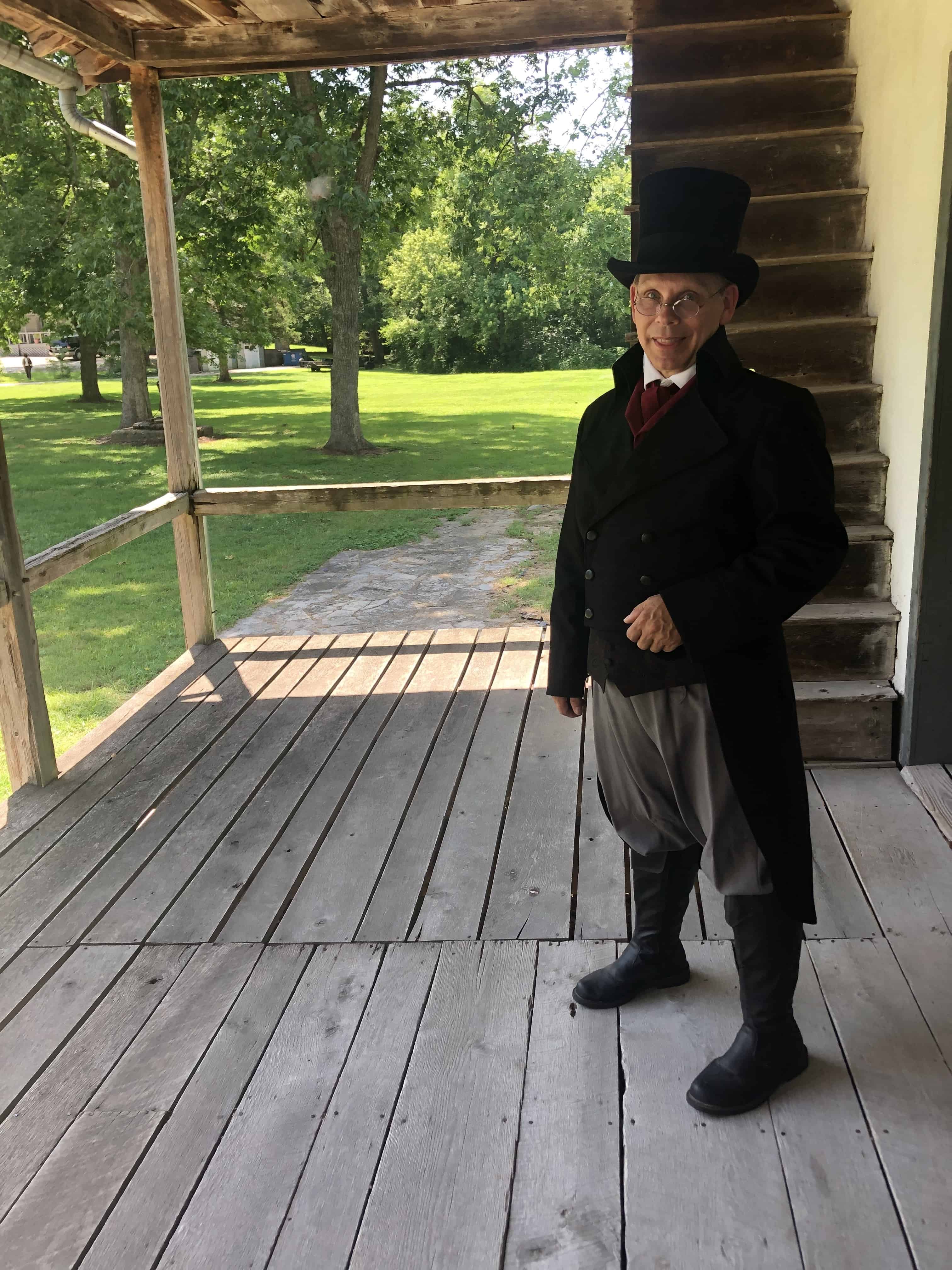 Historical actor at Ste. Genevieve, the newest of the national parks in Missouri.