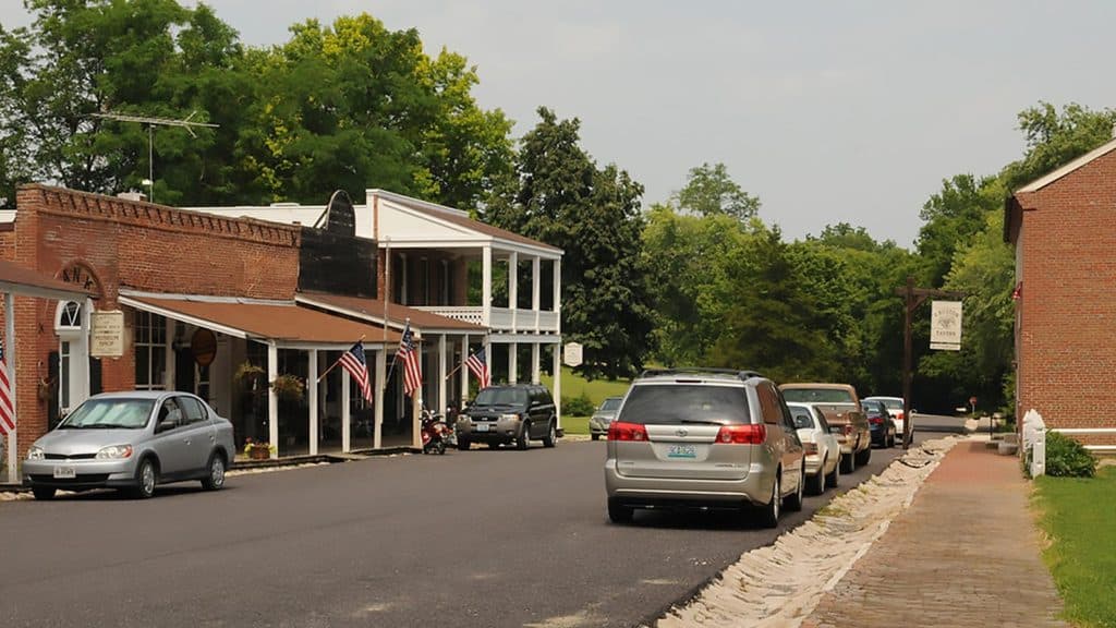 A picture of Arrow Rock, Missouri. This historic town is a stop for several National Historic Trails.