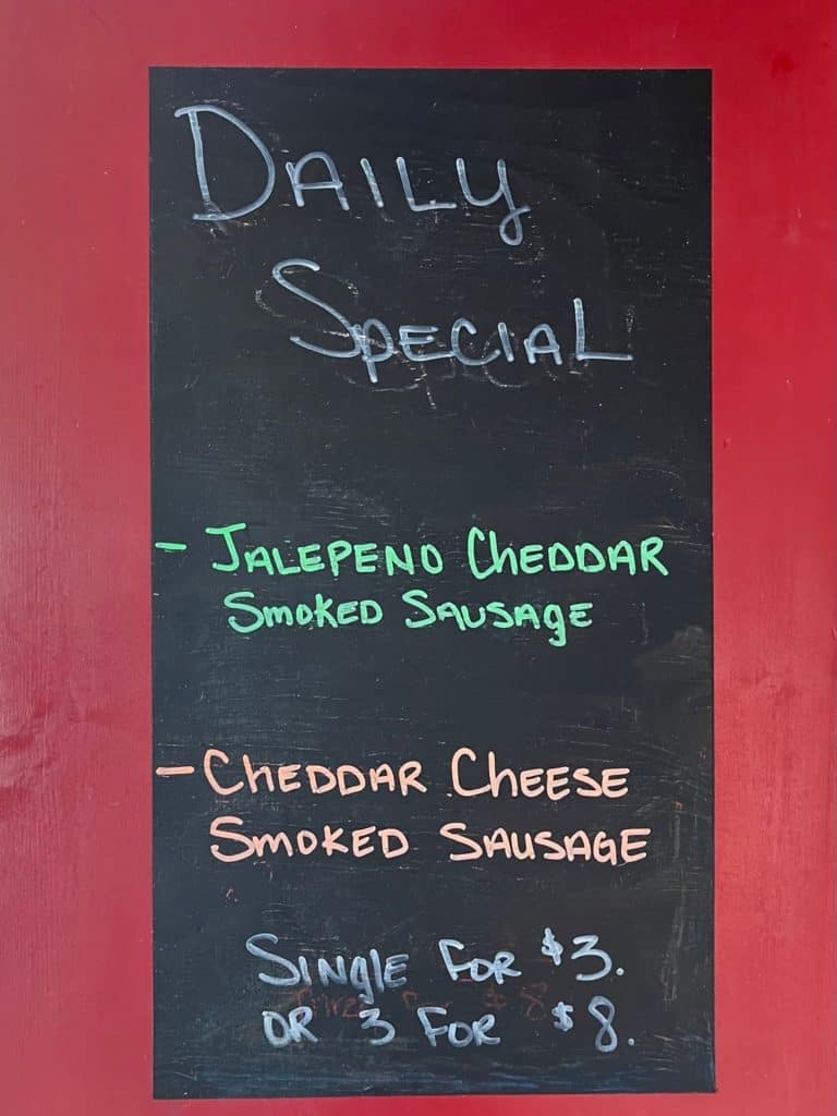 Daily specials at Pronto pup in Roackaway Beach