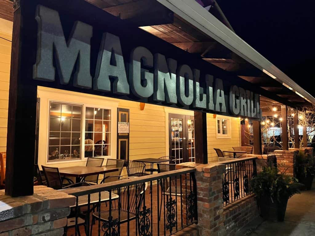 Magnolia Grill patio and sign