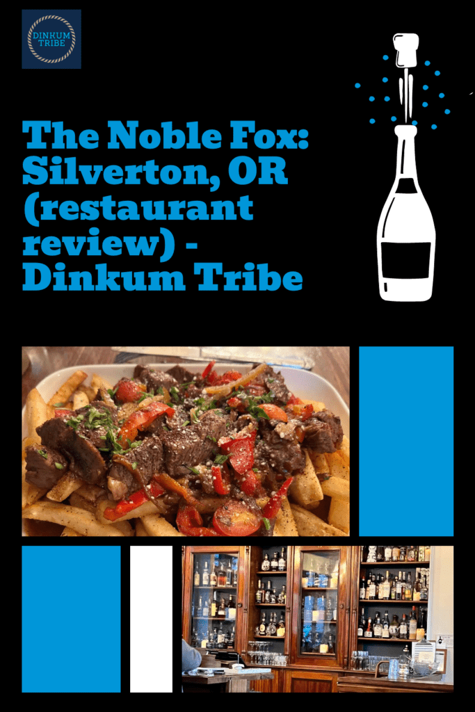 The Noble Fox pinnable image of restaurant food
