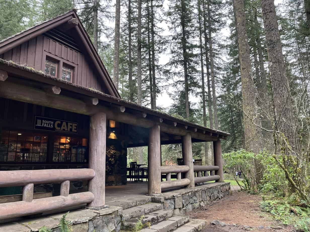 The historic South Falls Lodge stands ready to welcome visitors at Silver Falls State Park.