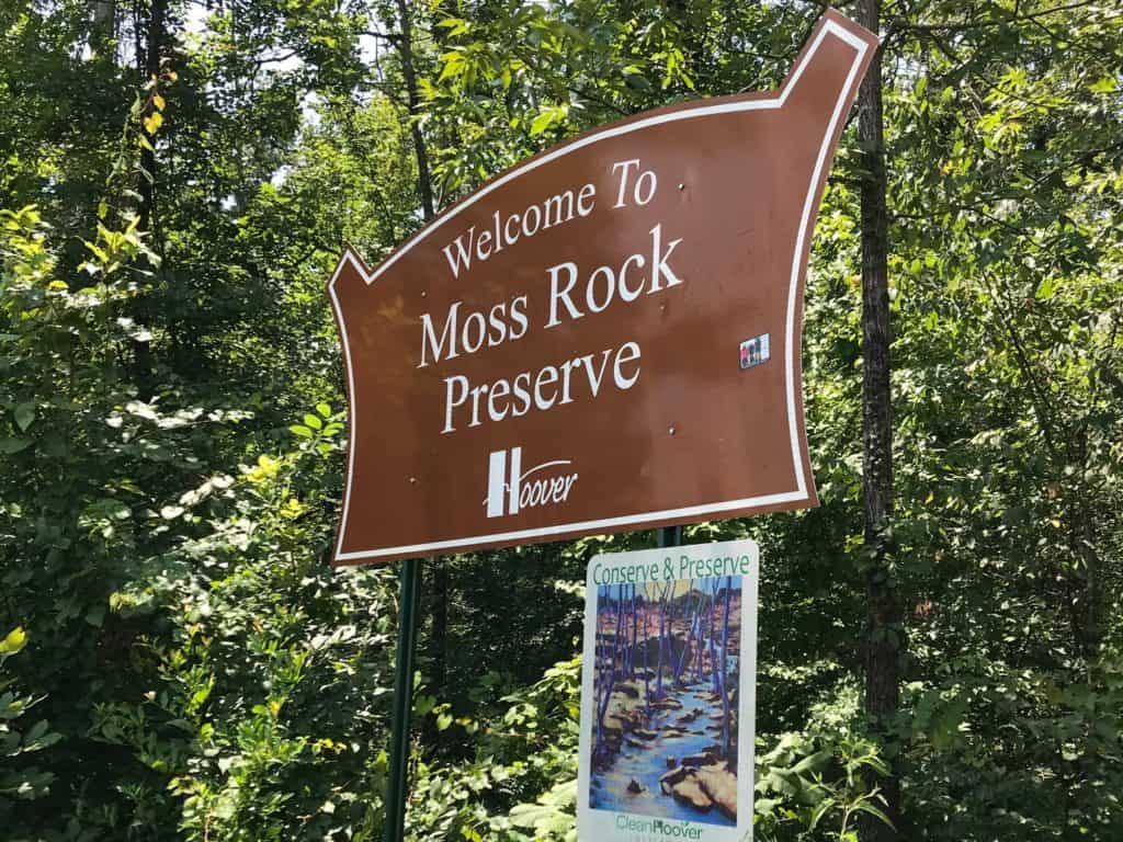 Moss Rock Preserve sign.
