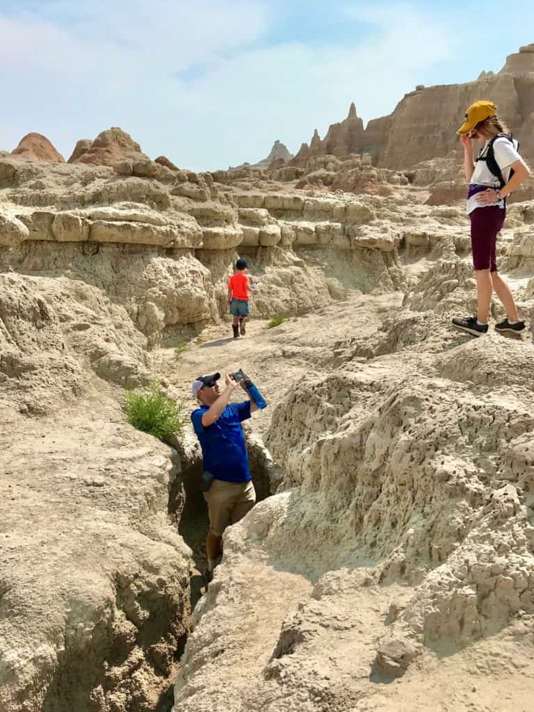Photo ops abound at many of the stops along the road while driving through Badlands National Park.