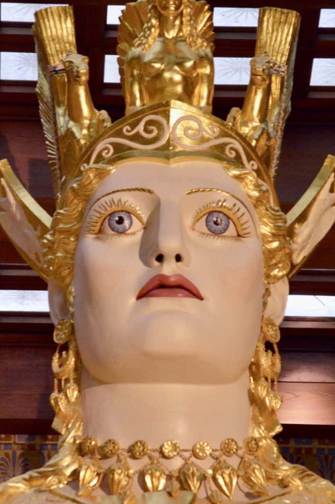 Close up of Athena Parthenos' head. Nashville, TN