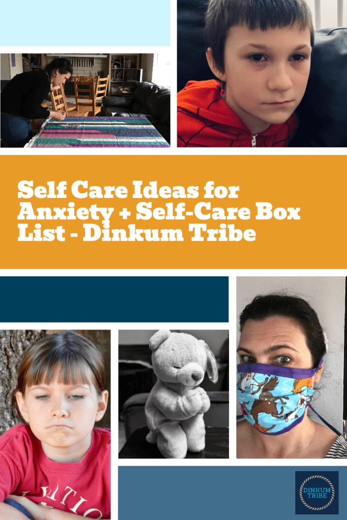 collage of self-care ideas for anxiety pictures
