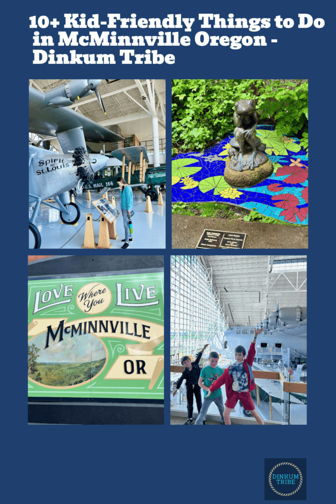 Pinnable kid-friendly things to do in McMinnville Oregon