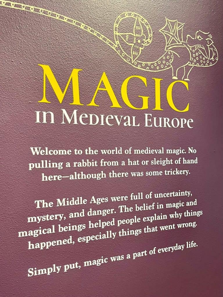 Magic in the Middle Ages exhibit at the Natural History Museum in Eugene.