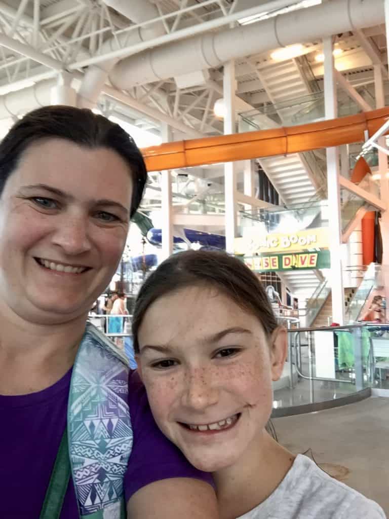 Inside Evergreen Wings and Waves water park. One of the more fun things to do in McMinnville with kids.