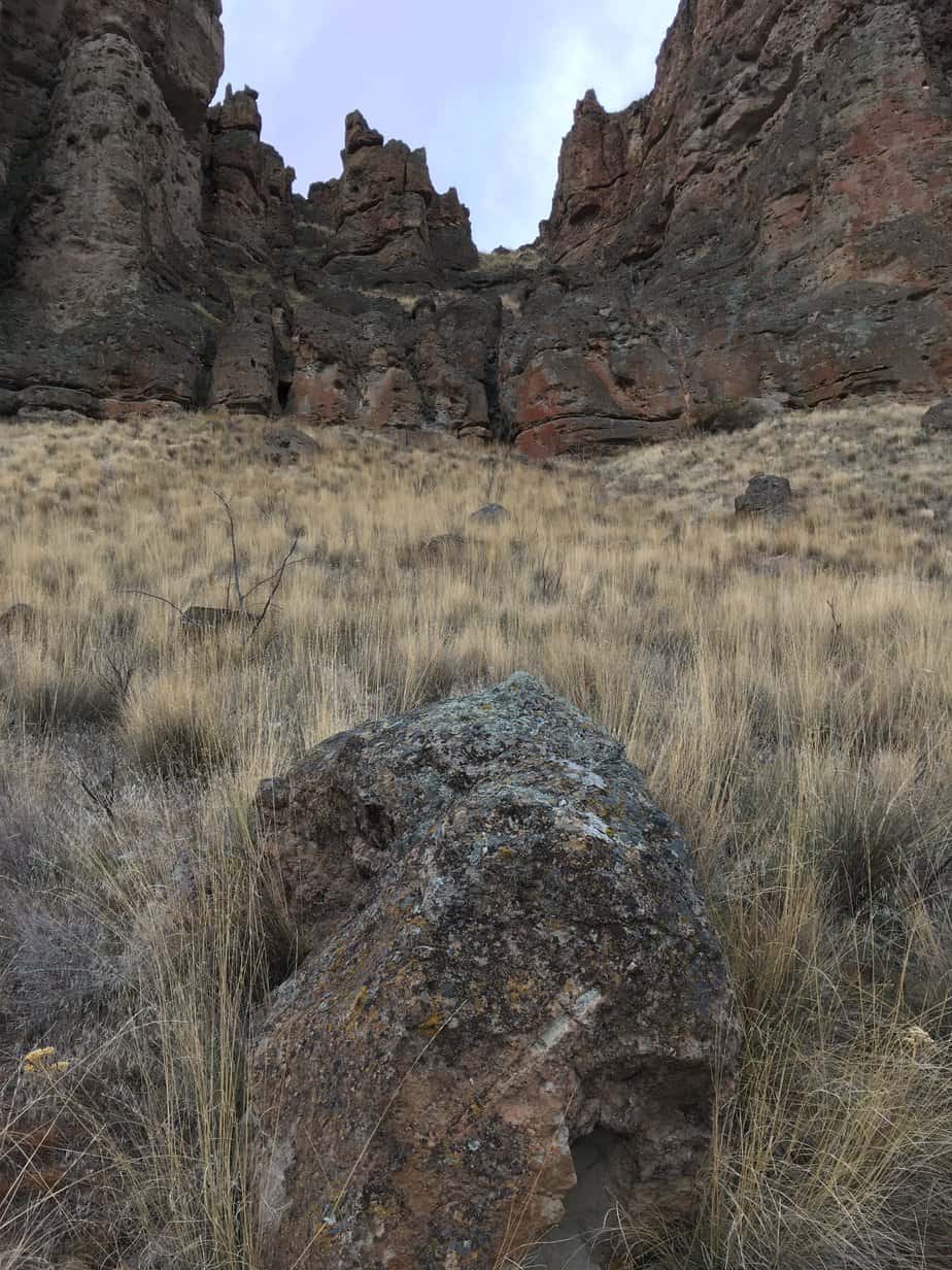 Rock formation at John Day Fossil Beds NM - Clarno Unit.
