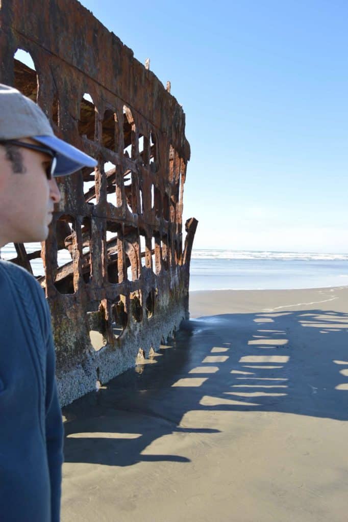 Peter Iredale shipwreck near Seaside, Oregon.