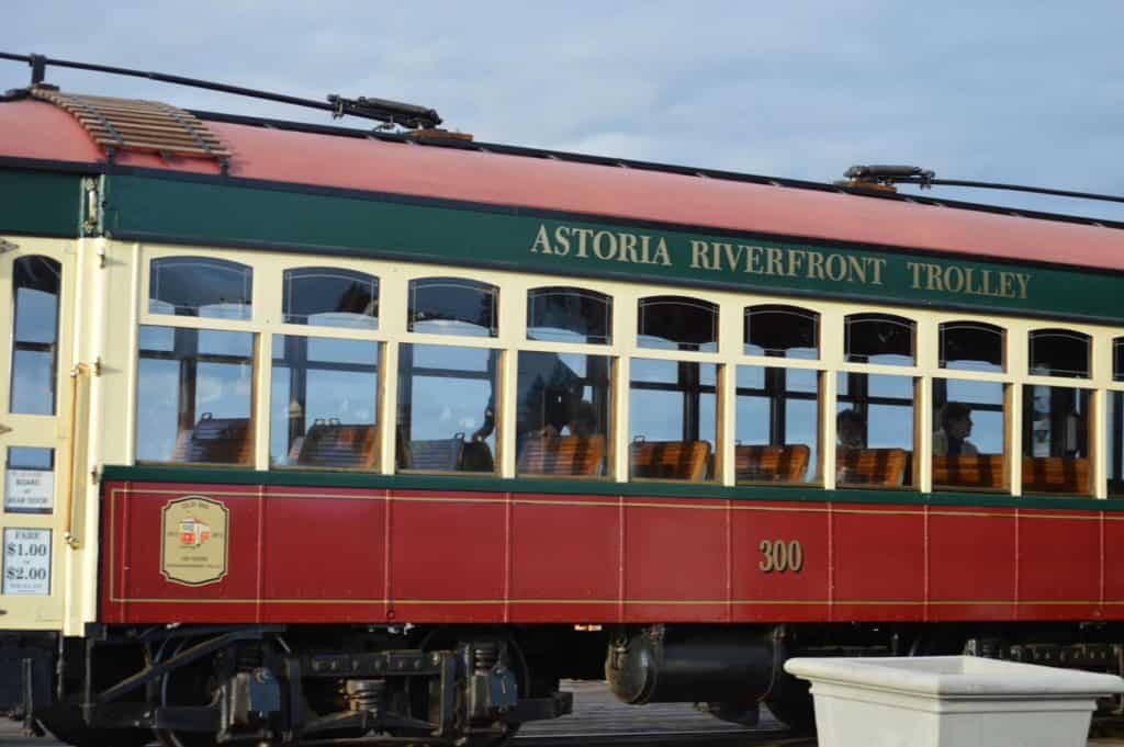 Astoria Riverfront trolley. This is a great activity to do in Astoria, Oregon with kids.