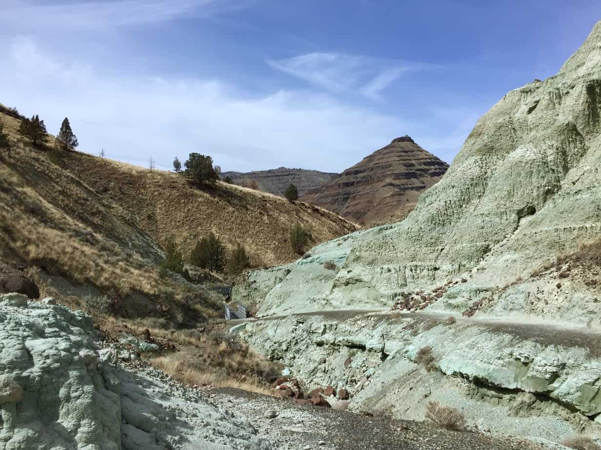 Beautiful rock formations in John Day Fossil Beds NM, Oregon.