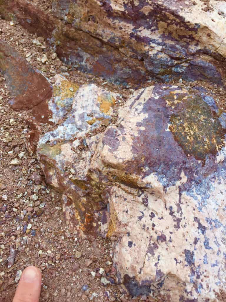 Colorful rocks at Painted Hills Unit.