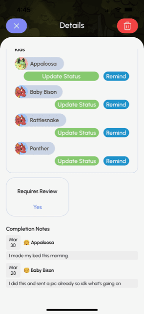 Individual task details. Joon app review.