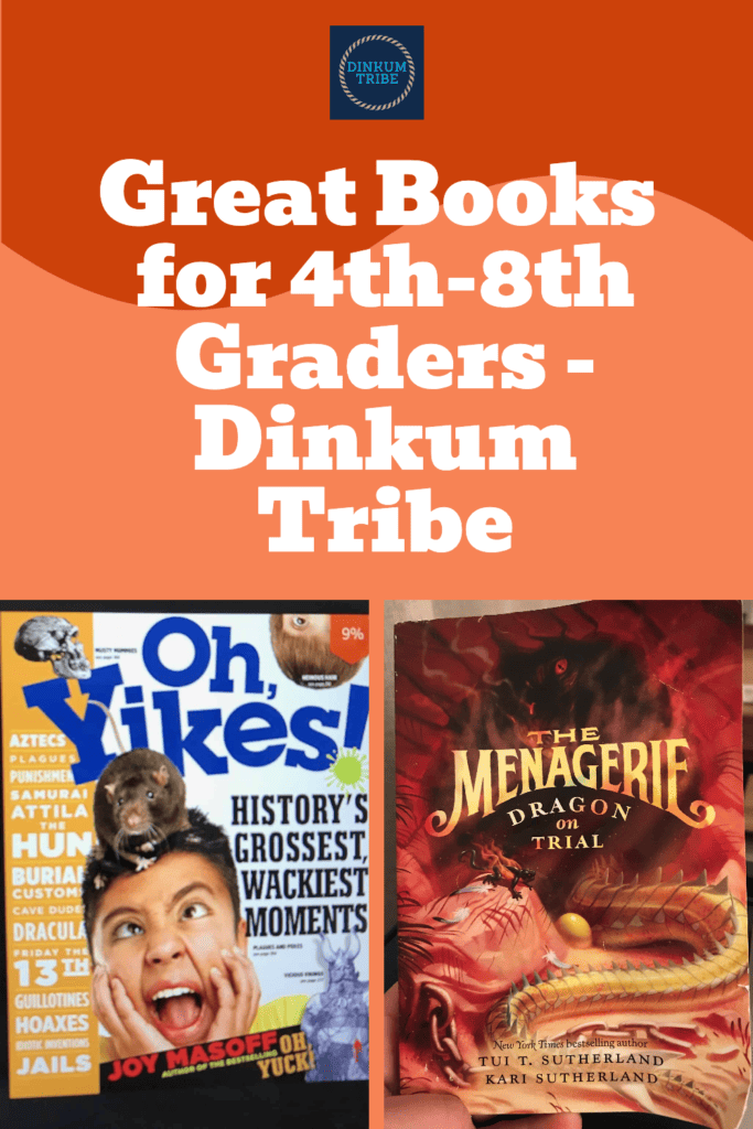 Pinnable image for Great books for 4th-8th graders
