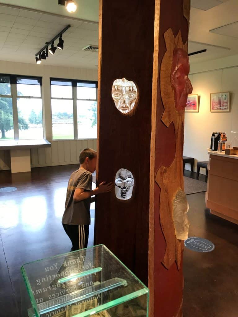 Art display at the Fort Vancouver Visitor Center.