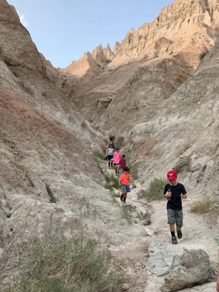 Exploring along the Badlands Wall.