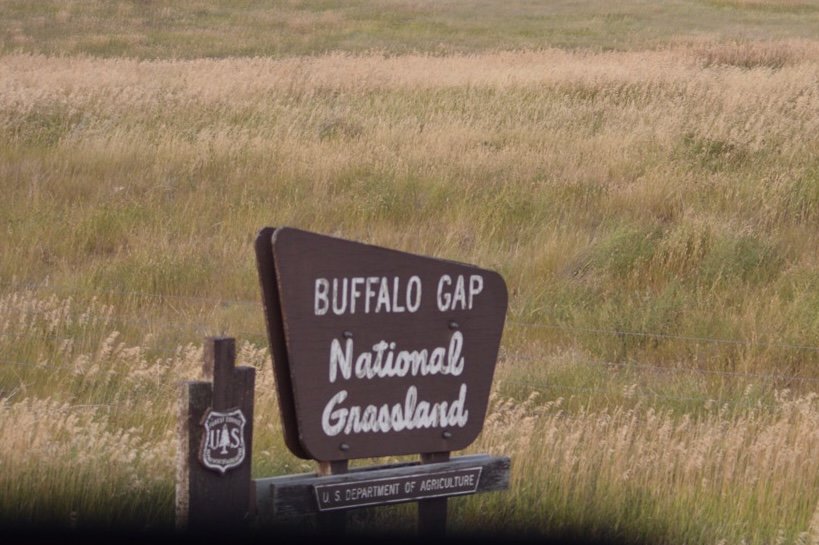 sign for Buffalo Gap National Grassland