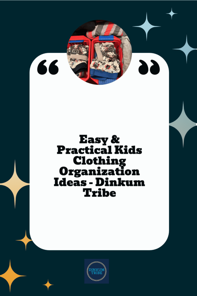kids clothing organization ideas pinnable image