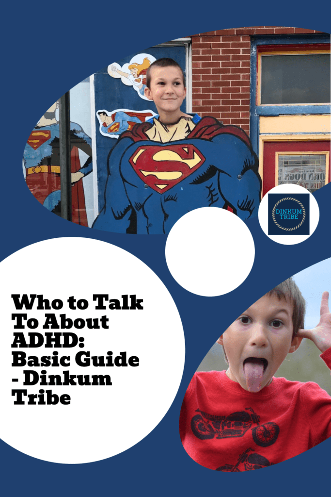 photo collage of goofy boy - who to talk to about ADHD