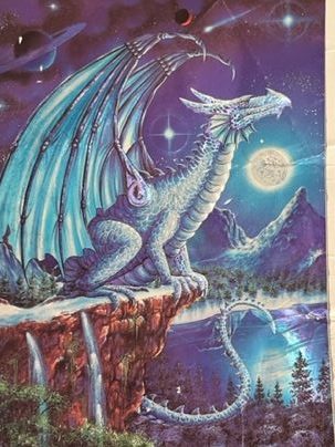 Dragon illustration. Great dragon gifts for her or for him.