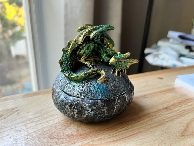 Dragon trinket box. Dragon gifts for her or for him.