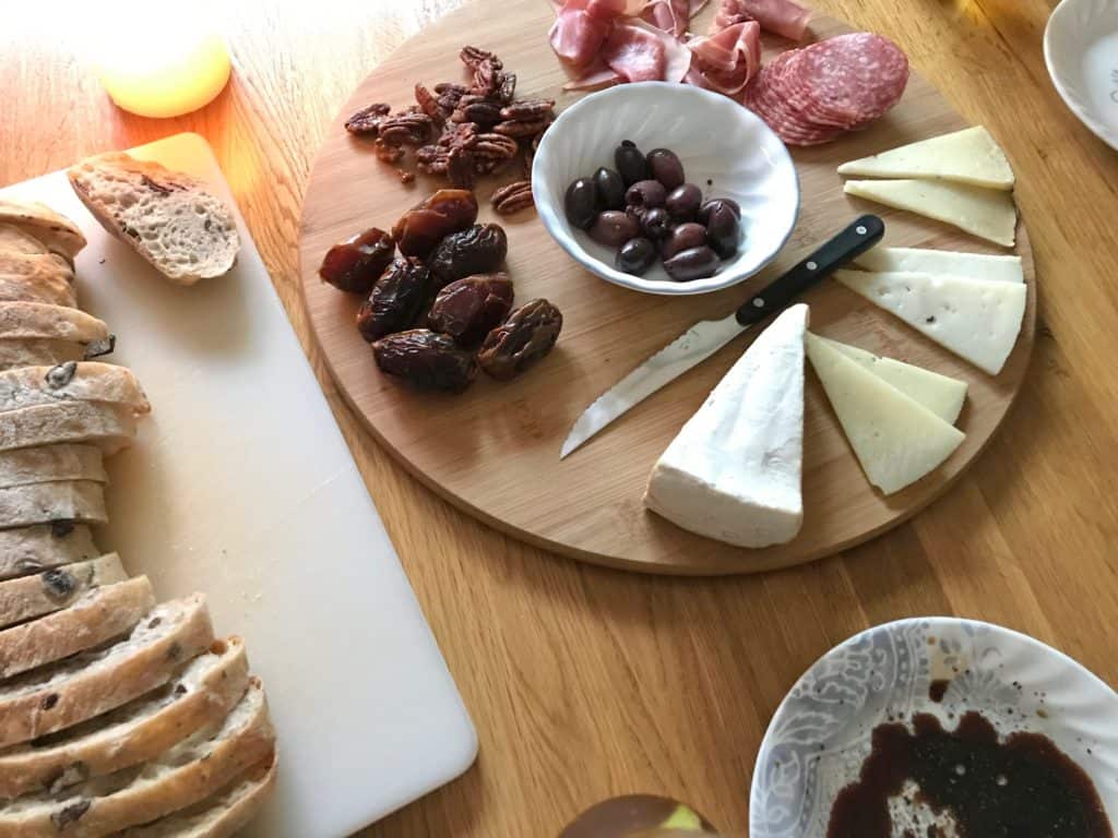 Charcuterie board. Easy no cook camping meals.
