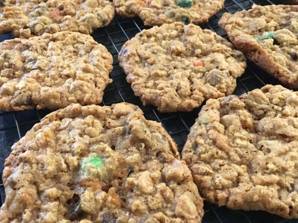 Monster cookies. Easy make ahead camping snacks and no cook camping meals.