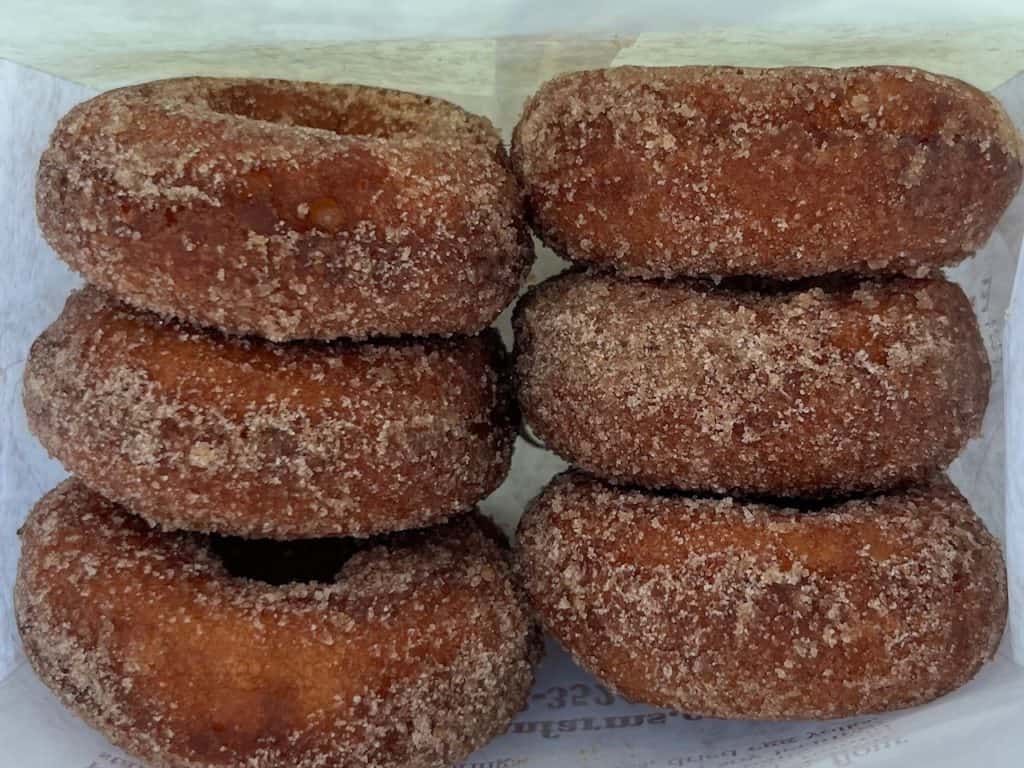 Apple cider donuts from Bauman Farms.