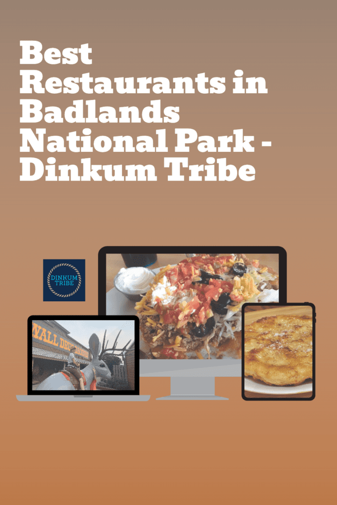 collage of images from restaurants in Badlands National Park