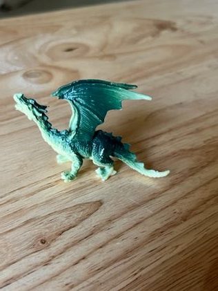 Toy plastic dragon. Dragon gifts for her or him.