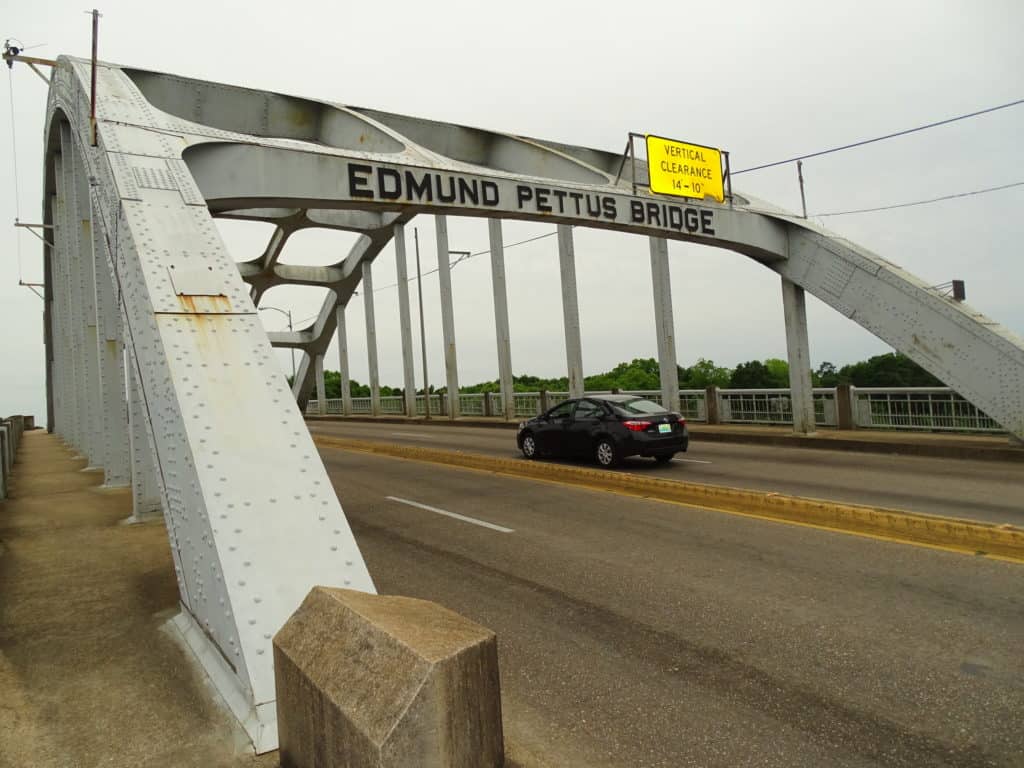 Edmund Pettus bridge. part of the Selma to Montgomery National Historic Trail.