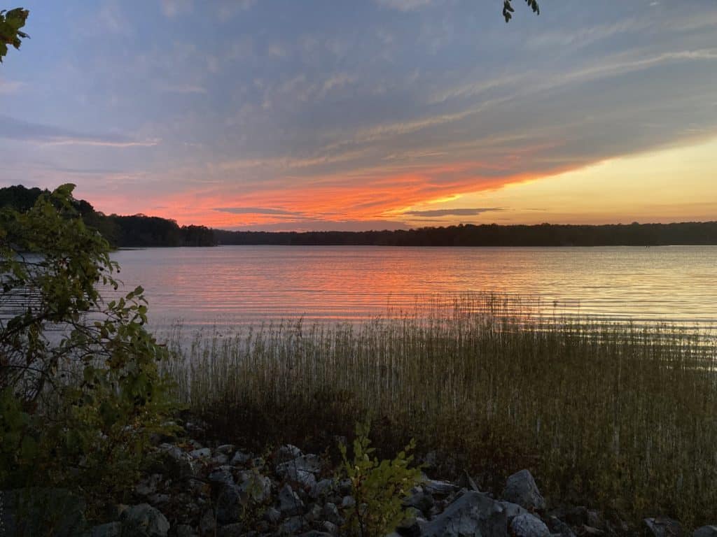 Sunset paints the sky at Crab Orchard National Wildlife Refuge. Crab Orchard is one of the 37 best things to do in Southern Illinois.