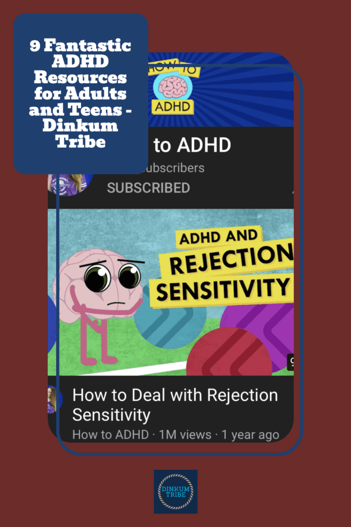 Pinnable image of How To ADHD YouTube Channel.
