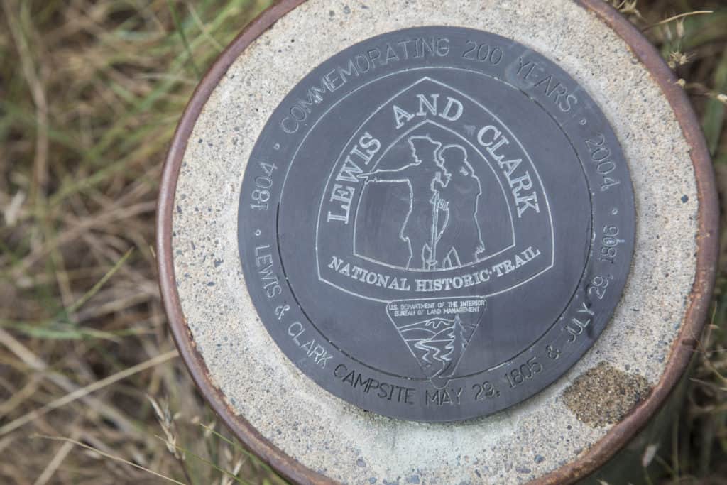 A site marker commemorates a campsite of the Lewis and Clark Expedition along the Lewis and Clark National Historic Trail. Lewis & Clark NHT is one of the 19 best national parks in Oregon and Washington.